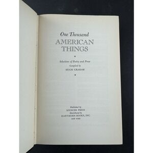 Hugh Graham One Thousand American Things Great Selections from Our Nation's of P